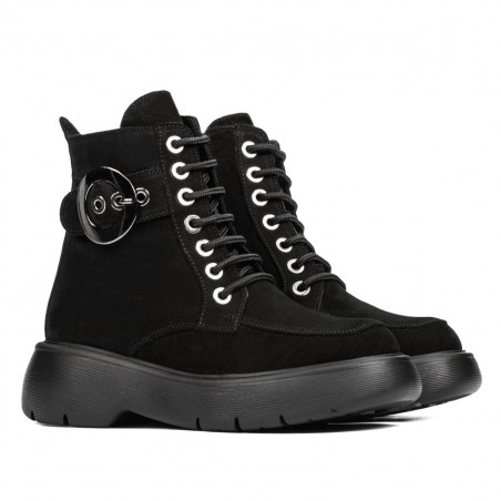 Damenstiefeletten 3372 schwarz Velours