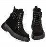 Damenstiefeletten 3372 schwarz Velours