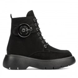 Damenstiefeletten 3372 schwarz Velours