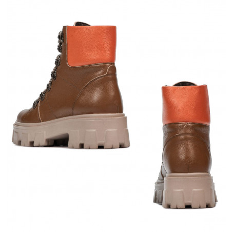 Damenstiefel 3373 braun kombiniert