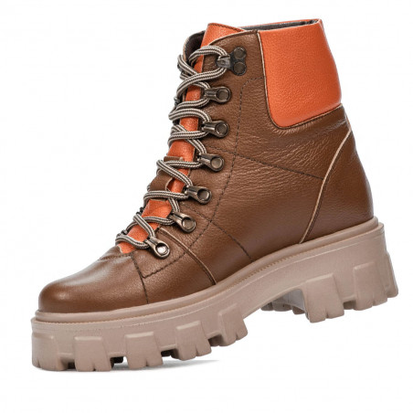 Damenstiefel 3373 braun kombiniert