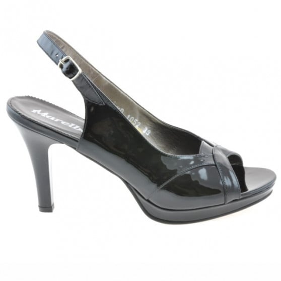 Damensandalen 1052 schwarzer Lack Damensandalen 1052 schwarzer Lack