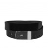 Herrengürtel 62b zweifarbig schwarz+schwarz matt