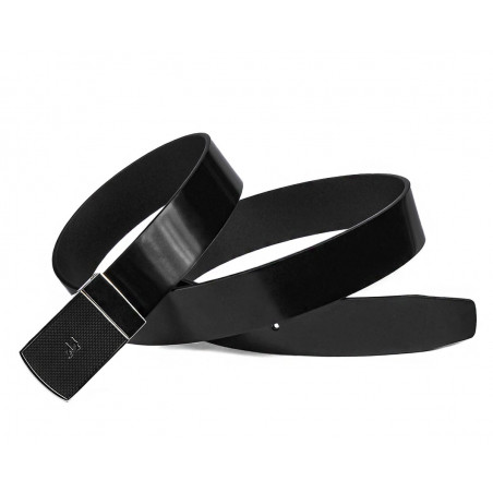 Herrengürtel 62b zweifarbig schwarz+schwarz matt