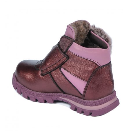 Kleine Kinderstiefel 104c bordeauxperlmutt kombiniert