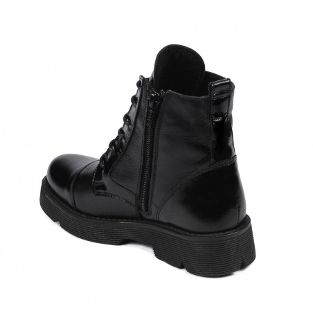 Kinderstiefel 3029 lackschwarz kombiniert