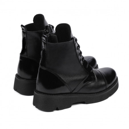 Kinderstiefel 3029 lackschwarz kombiniert