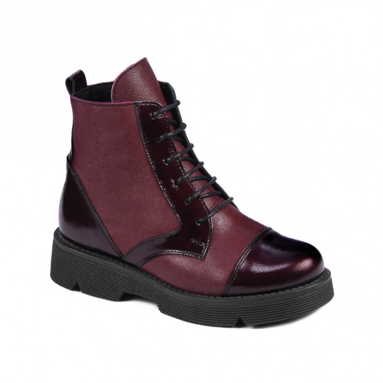 Kinderstiefel 3029 Lack Bordeaux kombiniert Kinderstiefel 3029 Lack Bordeaux kombiniert