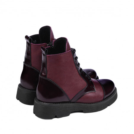 Kinderstiefel 3029 Lack Bordeaux kombiniert