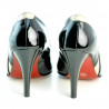 Elegante Damenschuhe 1218 Lack Schwarz+Beige