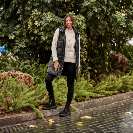 Damenstiefeletten 3372 schwarz Velours lifestyle