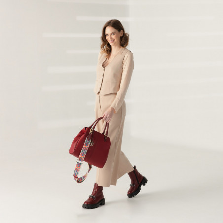 Damentasche Handtasche 002g bordeaux