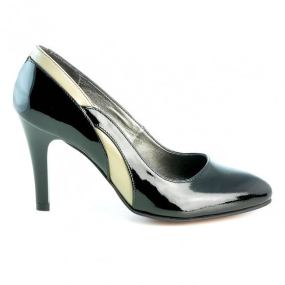 Elegante Damenschuhe 1218 Lack Schwarz+Beige Elegante Damenschuhe 1218 Lack Schwarz+Beige