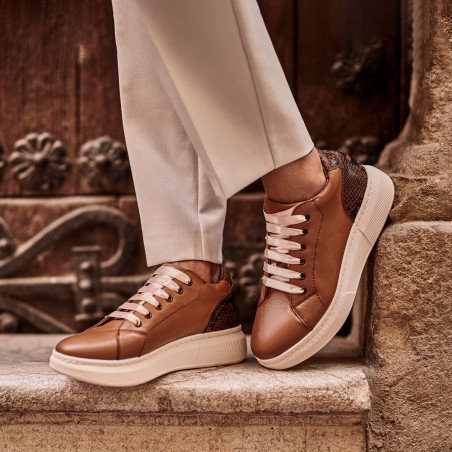 Freizeitschuhe/Sportschuhe 6048 braun kombiniert lifestyle