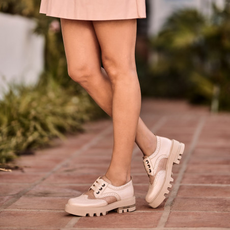 Damen Freizeitschuhe 6047 beige kombiniert lifestyle