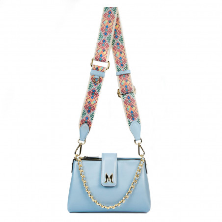 Damentasche Schultertasche 003g hellblau
