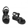 Damen Sandalen 5049-1 metallisch schwarz