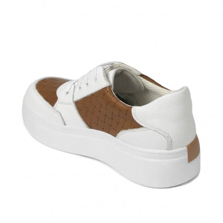 Damen-Sportschuhe 6059 weiß+camel