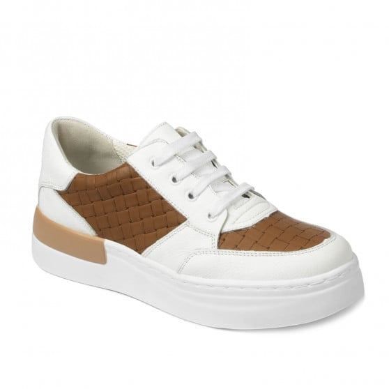 Damen-Sportschuhe 6059 weiß+camel Damen-Sportschuhe 6059 weiß+camel