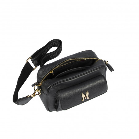 Damenschultertasche 006g schwarz petrol