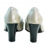 Elegante Damenschuhe 1213 Lack Beige+Schwarz