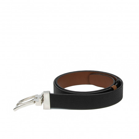 Damen-Gürtel 22m zweifarbig biz schwarz+braun