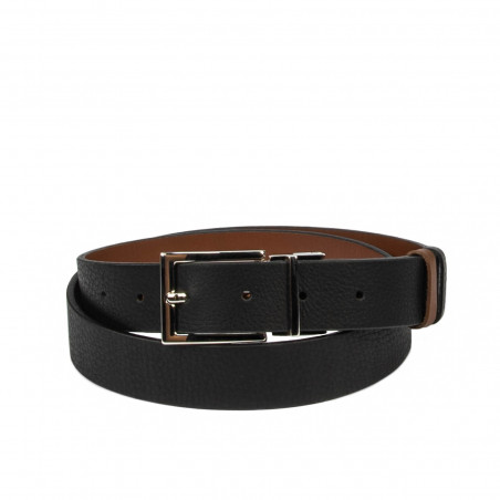 Damen-Gürtel 22m zweifarbig biz schwarz+braun