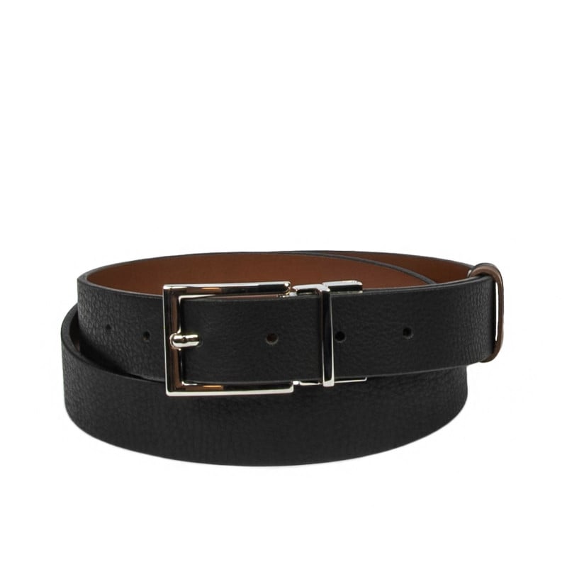 Damen-Gürtel 22m zweifarbig biz schwarz+braun