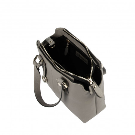 Damentasche Schultertasche 004g Aschgrau