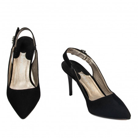 Damensandalen 1295 schwarz Antilope