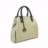 Damentasche Handtasche 002g Nude Latte+Schwarz
