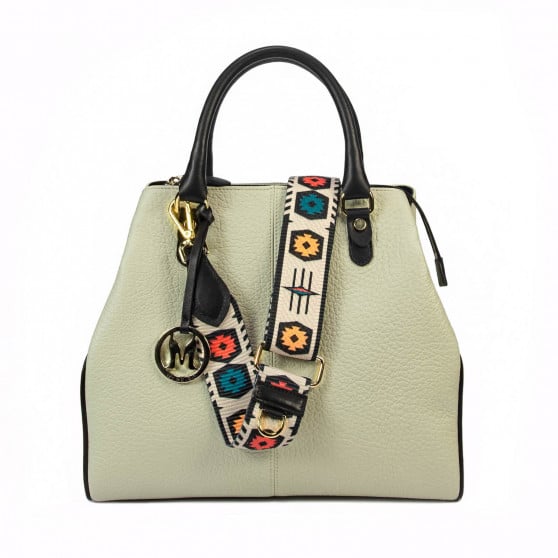 Damentasche Handtasche 002g Nude Latte+Schwarz Damentasche Handtasche 002g Nude Latte+Schwarz
