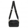 Damentasche Schultertasche 006g Schwarz Saffiano