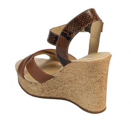 Damen Sandalen 5095 braun kombiniert