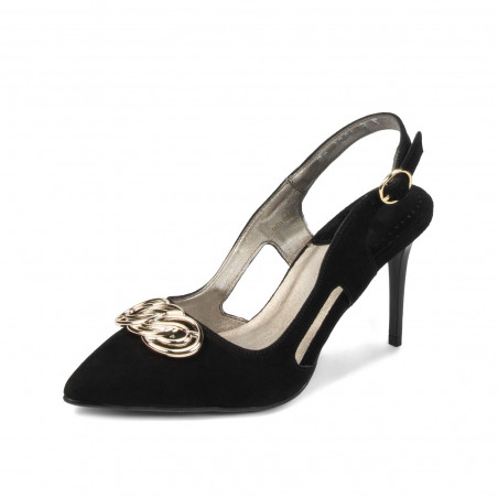 Damensandalen 1294 Schwarz Antilope