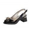 DamentSandalen 1297 schwarz Lack