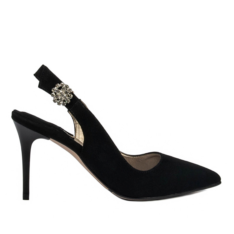 Damensandalen 1295 schwarz Antilope