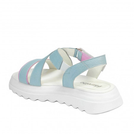 Damen Sandalen 5092 blau kombiniert
