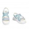 Damen Sandalen 5092 blau kombiniert