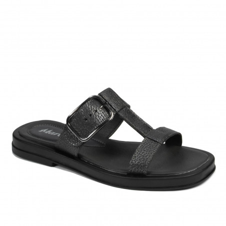 Damensandalen 5091 metallisches Schwarz