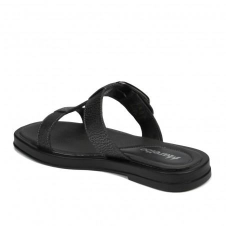 Damensandalen 5091 metallisches Schwarz