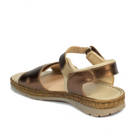 Damensandalen 5090 kupfer kombiniert