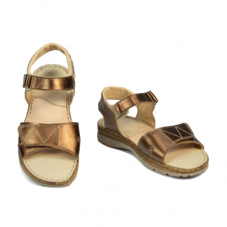 Damensandalen 5090 kupfer kombiniert