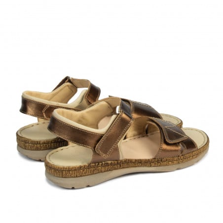 Damensandalen 5090 kupfer kombiniert
