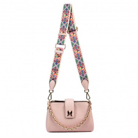 Damen Schultertasche 003g 01 Puderrosa
