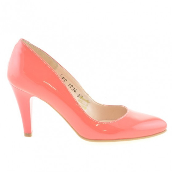 Elegante Damenschuhe 1234 Lack Korallenrot Elegante Damenschuhe 1234 Lack Korallenrot