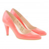 Elegante Damenschuhe 1234 Lack Korallenrot