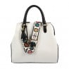 Damentasche Handtasche 002g weiß+schwarz