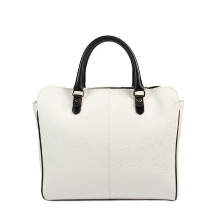 Damentasche Handtasche 002g weiß+schwarz