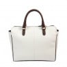 Damentasche Handtasche 002g weiß+braun
